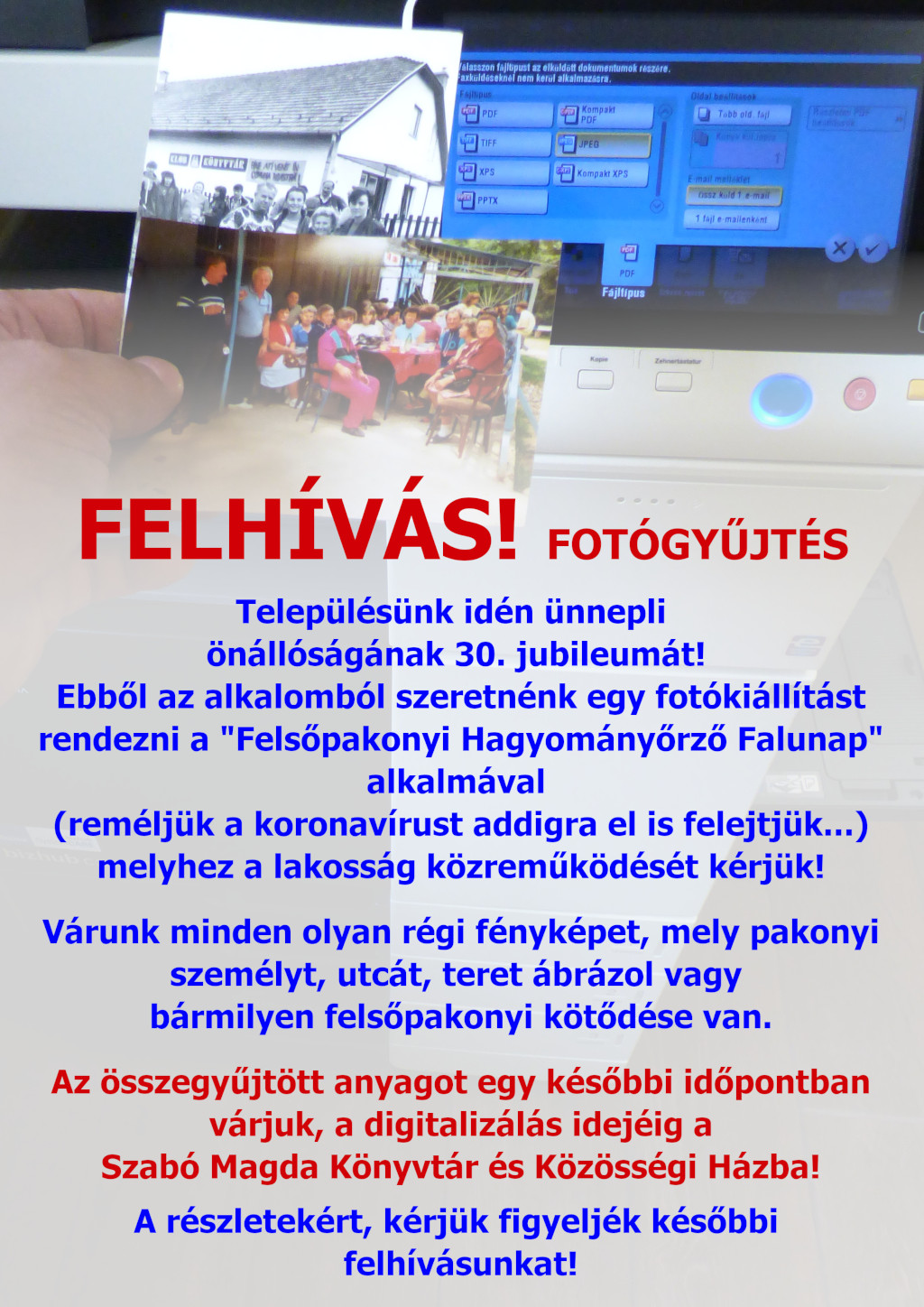 FELHÍVÁS - Fotógyűjtés