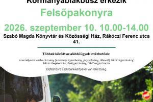 Kormányablakbusz érkezik 2026.10.10-én